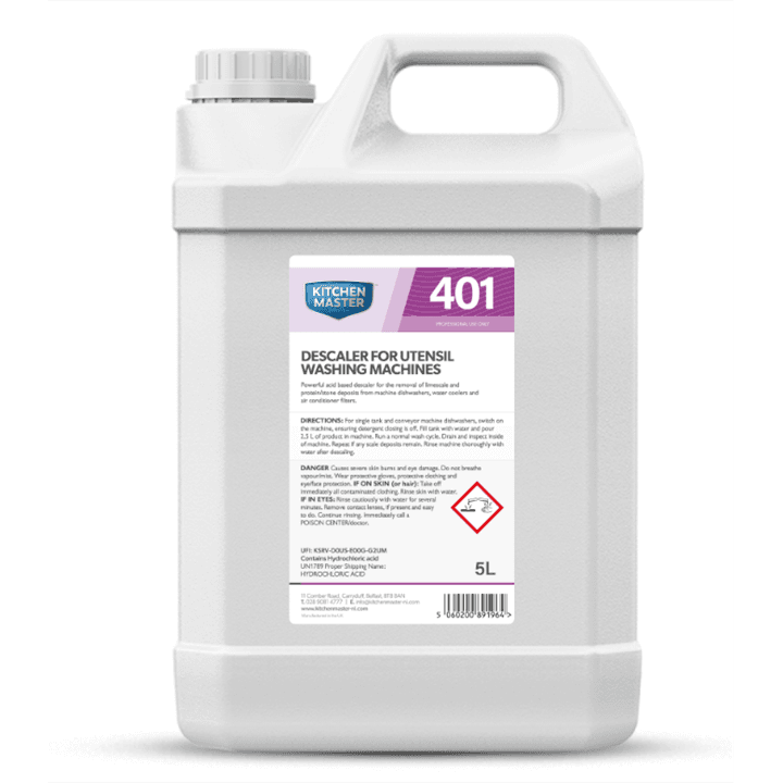 Kitchen Master 401 Descaler for Utensil Washing Machines (2x5L)
