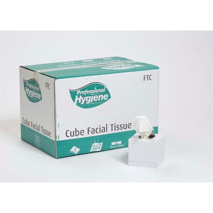 White Cube Box Facial Tissue (2ply, 70 Sheets)