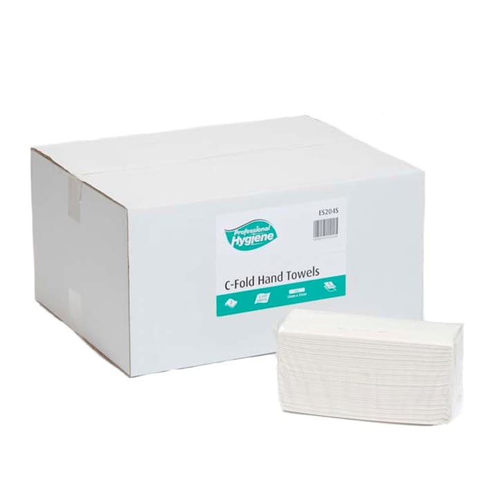 White C-Fold Hand Towel 2ply (300x235mm)