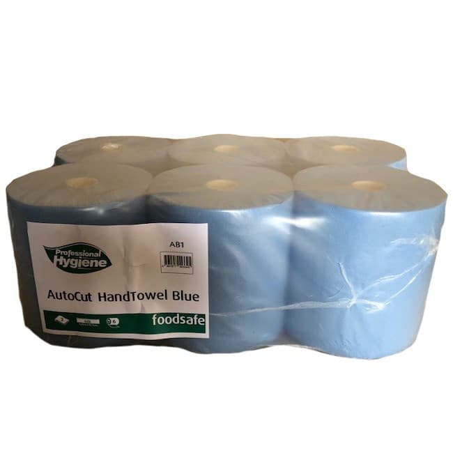 Blue Autocut Hand Towel Roll 2ply (150m)