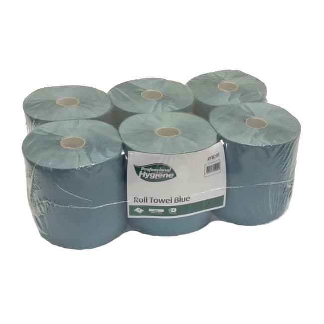 Blue Continuous Hand Towel Roll (1ply, 200m x 200mm)