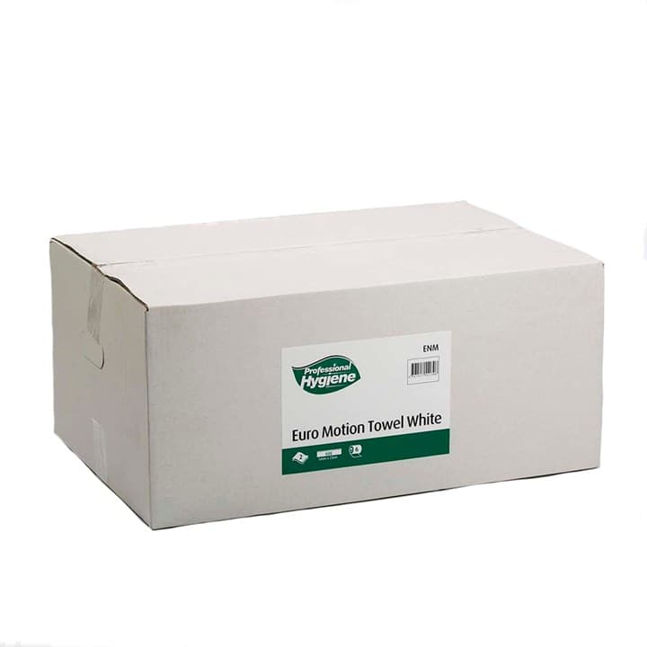 White Euro-Motion Hand Towel Roll 2ply (160m)