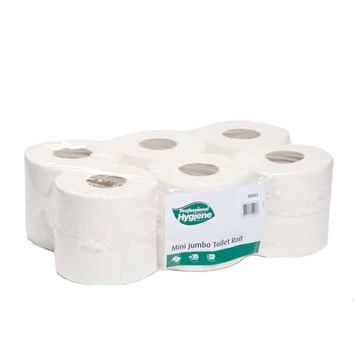 Mini Jumbo Toilet Roll 2ply (675 Sheets, 3" Core)