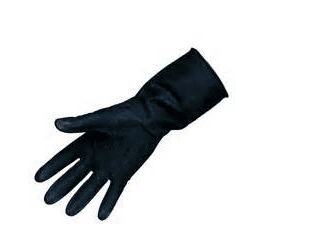 Heavy Duty Black Polychloroprene Gloves (Medium)