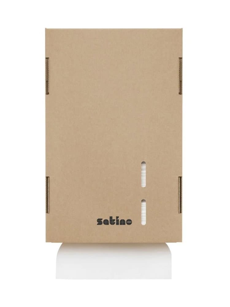Satino Brown W-Fold Hand Towel Cardboard Dispenser (360 Sheets)